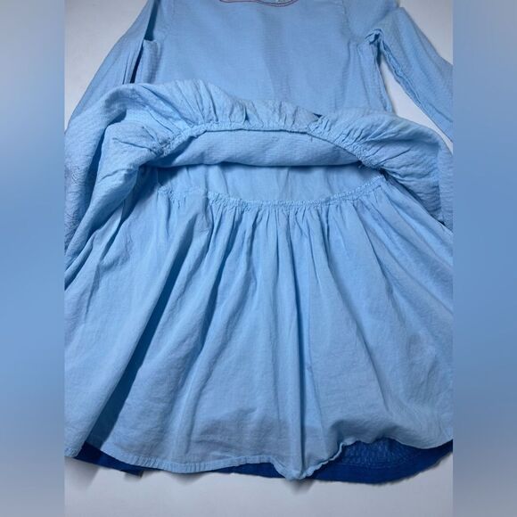 Disney - Girls Long sleeve Elana Dress Lined Size 11/12 Light Blue Embroidered - Picture 8 of 16